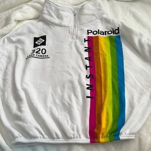 polaroid cropped hoodie